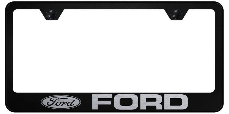 Ford Stainless Steel Frame - Laser Etched Black