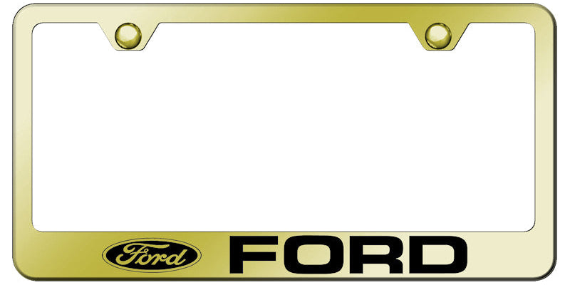 Ford Stainless Steel Frame - Laser Etched Gold