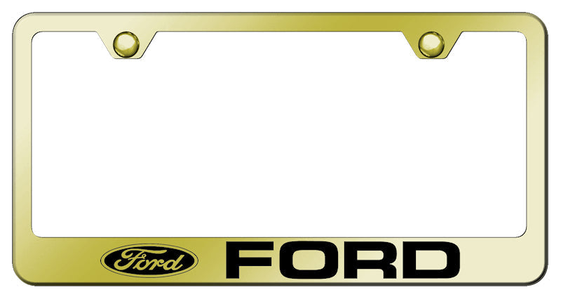 Ford Stainless Steel Frame - Laser Etched Gold