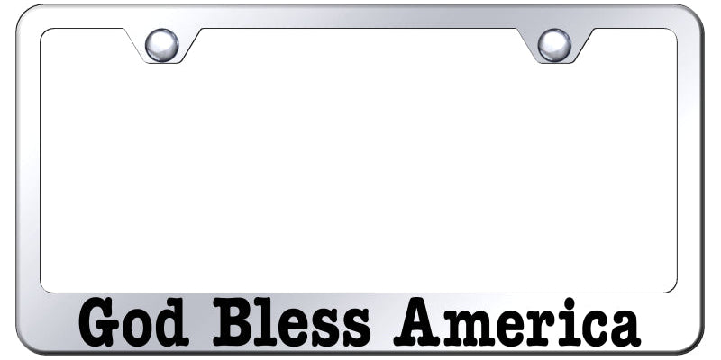 God Bless America Stainless Steel Frame - Etched Mirrored