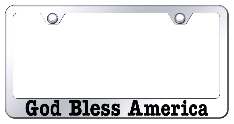 God Bless America Stainless Steel Frame - Etched Mirrored