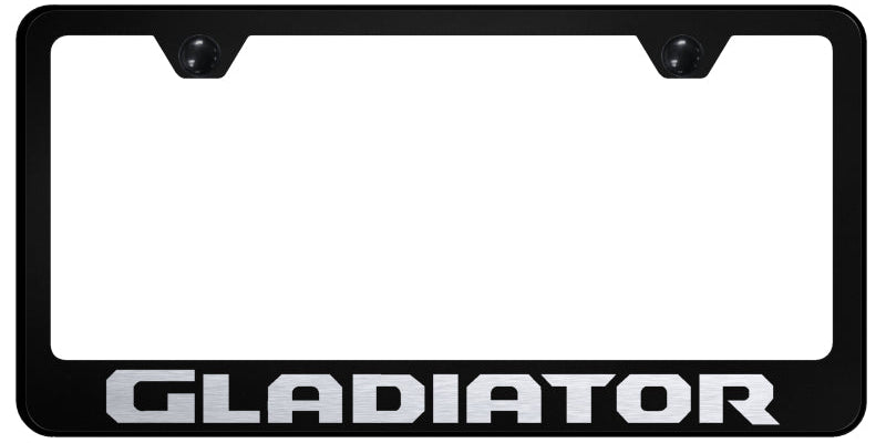 Gladiator Stainless Steel Frame - Laser Etched Black