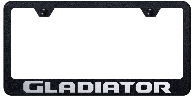 Gladiator Stainless Steel Frame - Laser Etched Rugged Black