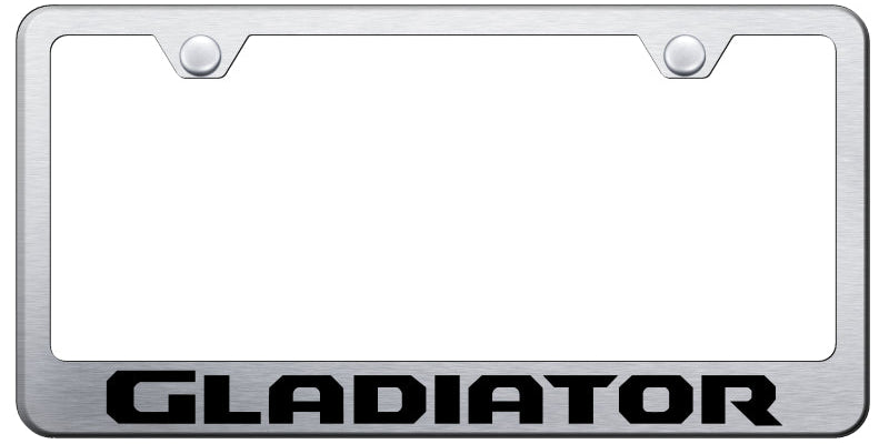 Gladiator Stainless Steel Frame - Laser Etched Brushed