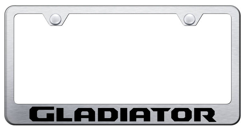 Gladiator Stainless Steel Frame - Laser Etched Brushed