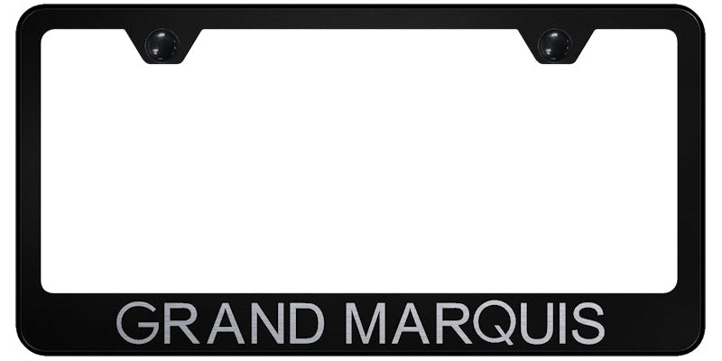 Grand Marquis Stainless Steel Frame - Laser Etched Black