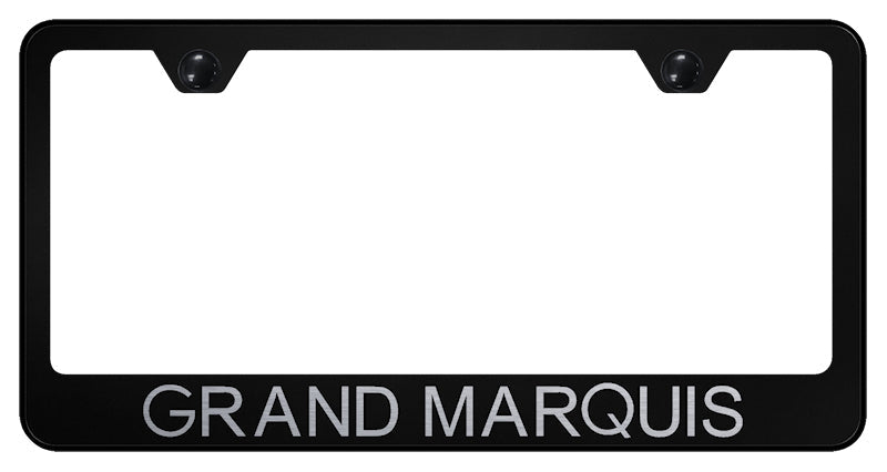 Grand Marquis Stainless Steel Frame - Laser Etched Black