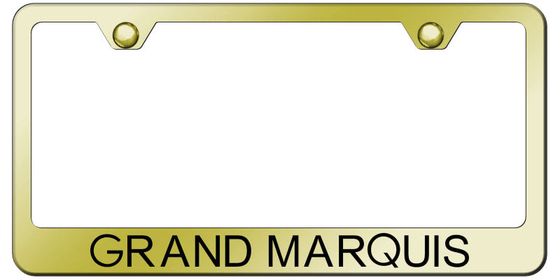 Grand Marquis Stainless Steel Frame - Laser Etched Gold