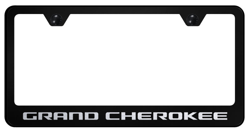 Grand Cherokee Stainless Steel Frame - Laser Etched Black
