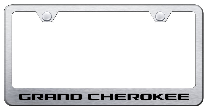 Grand Cherokee Stainless Steel Frame - Laser Etched Brushed