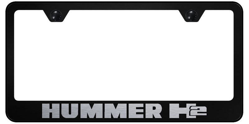 Hummer H2 Stainless Steel Frame - Laser Etched Black