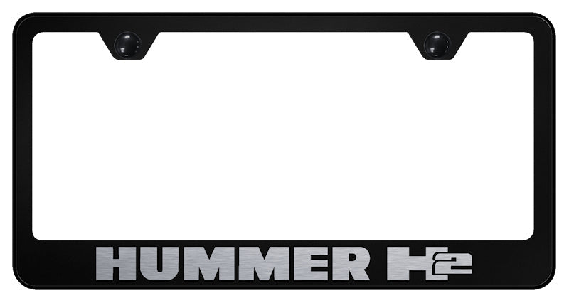 Hummer H2 Stainless Steel Frame - Laser Etched Black