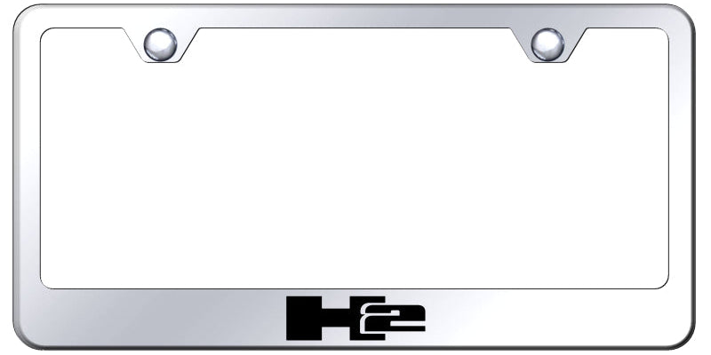 H2 Logo Stainless Steel Frame - Laser Etched Mirrored