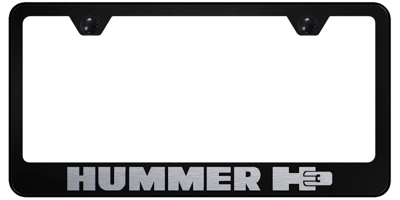 Hummer H3 Stainless Steel Frame - Laser Etched Black