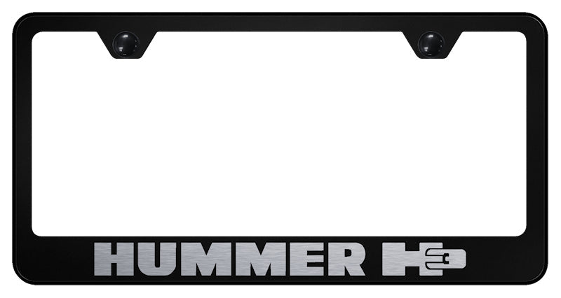 Hummer H3 Stainless Steel Frame - Laser Etched Black