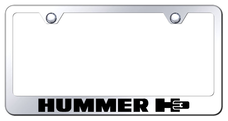 Hummer H3 Stainless Steel Frame - Laser Etched Mirrored