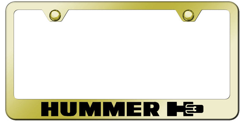 Hummer H3 Stainless Steel Frame - Laser Etched Gold