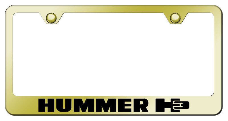 Hummer H3 Stainless Steel Frame - Laser Etched Gold