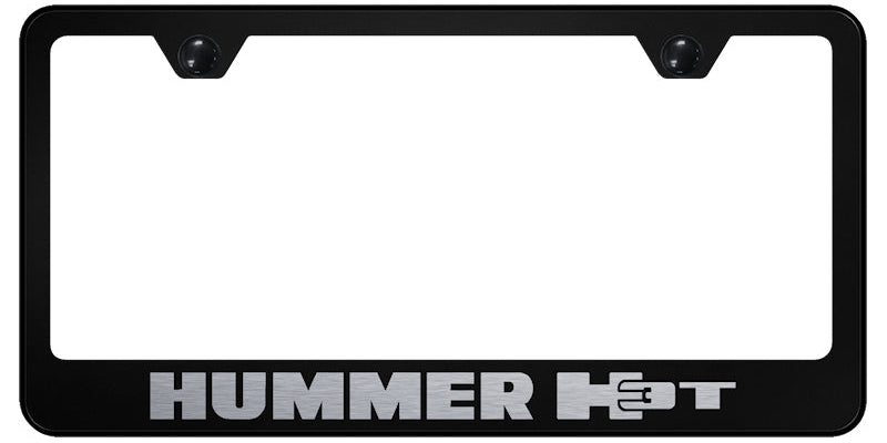 Hummer H3T Stainless Steel Frame - Laser Etched Black