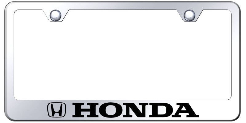 Honda Stainless Steel Frame - Laser Etched Mirrored