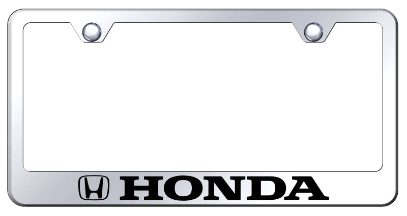 Honda Stainless Steel Frame - Laser Etched Mirrored