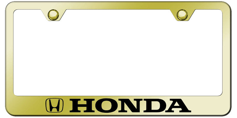 Honda Stainless Steel Frame - Laser Etched Gold