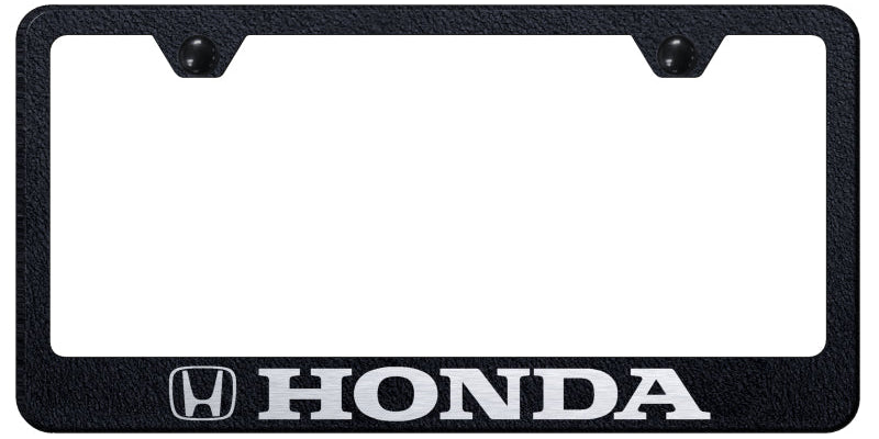 Honda Stainless Steel Frame - Laser Etched Rugged Black