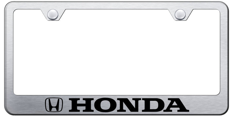 Honda Stainless Steel Frame - Laser Etched Brushed