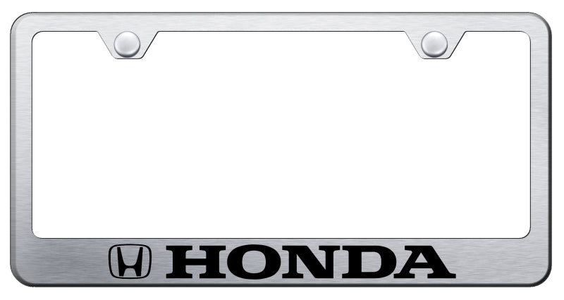 Honda Stainless Steel Frame - Laser Etched Brushed