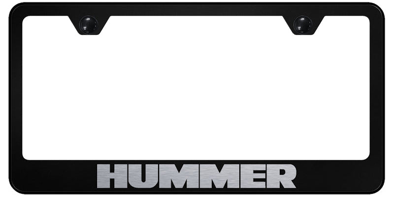 Hummer Stainless Steel Frame - Laser Etched Black