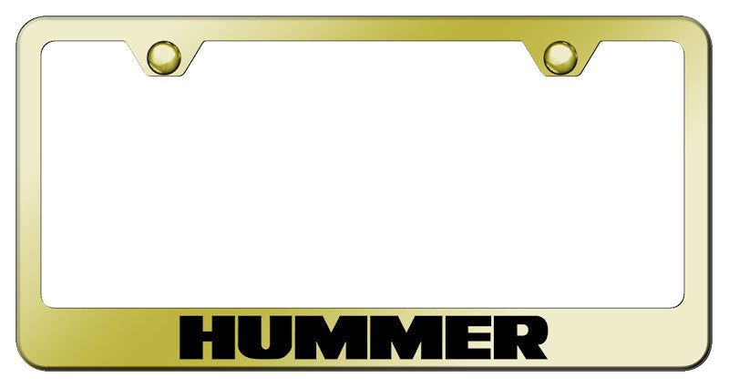 Hummer Stainless Steel Frame - Laser Etched Gold