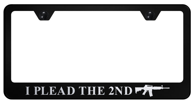 I Plead the Second Stainless Steel Frame - Etched Black