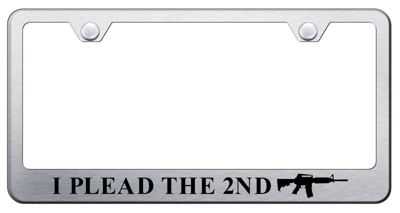 I Plead the Second Stainless Steel Frame - Etched Brushed