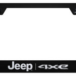 Jeep 4xe Stainless Steel Frame - Laser Etched Black