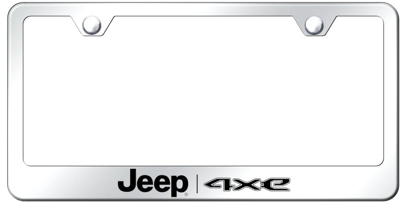 Jeep 4xe Stainless Steel Frame - Laser Etched Mirrored