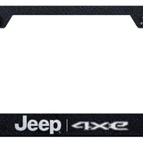 Jeep 4xe Stainless Steel Frame - Laser Etched Rugged Black