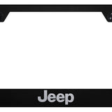 Jeep Stainless Steel Frame - Laser Etched Black