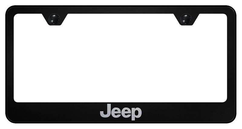 Jeep Stainless Steel Frame - Laser Etched Black