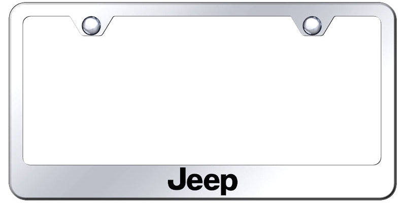 Jeep Stainless Steel Frame - Laser Etched Mirrored