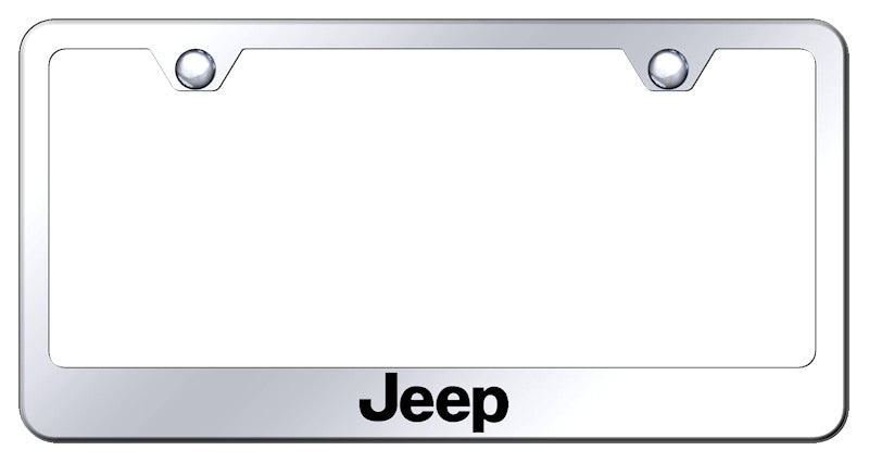 Jeep Stainless Steel Frame - Laser Etched Mirrored