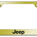 Jeep Stainless Steel Frame - Laser Etched Gold