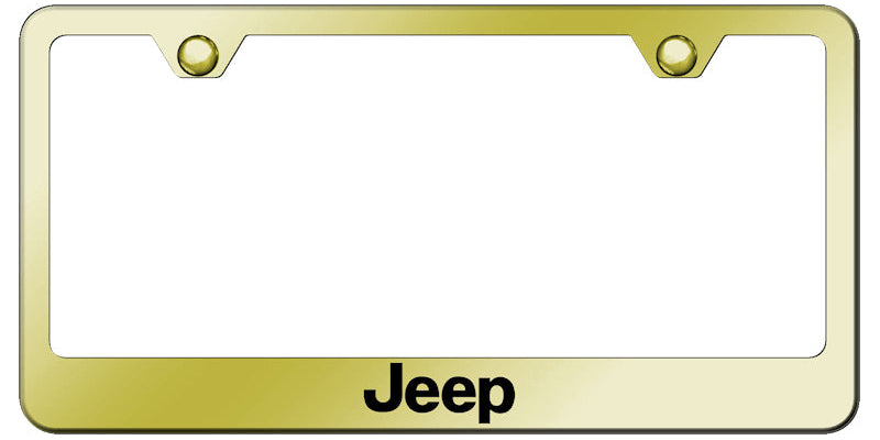 Jeep Stainless Steel Frame - Laser Etched Gold