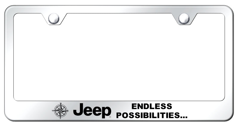 Jeep Endless Stainless Steel Frame - Laser Etched Mirrored