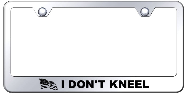 I Don't Kneel Stainless Steel Frame - Laser Etched Mirrored