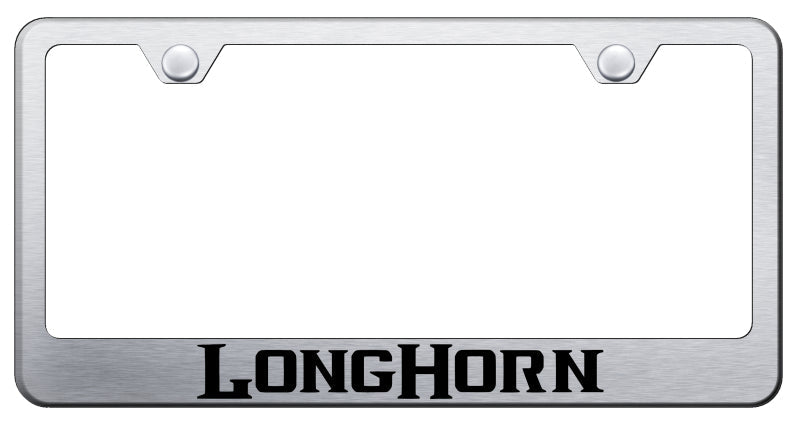 Longhorn Stainless Steel Frame - Laser Etched Brushed