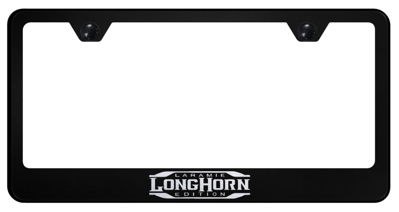 Longhorn Laramie Stainless Steel Frame - Laser Etched Black