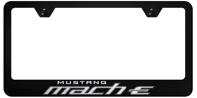 Mach-E Stainless Steel Frame - Laser Etched Black