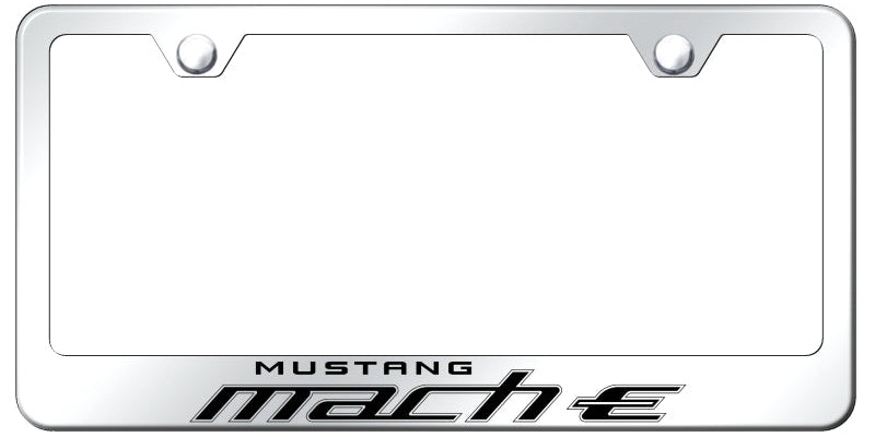 Mach-E Stainless Steel Frame - Laser Etched Mirrored