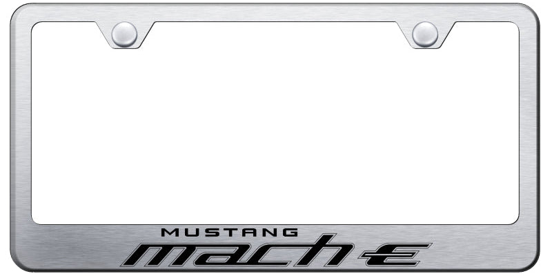 Mach-E Stainless Steel Frame - Laser Etched Brushed