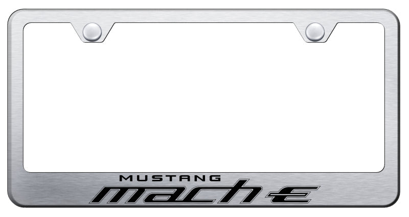 Mach-E Stainless Steel Frame - Laser Etched Brushed